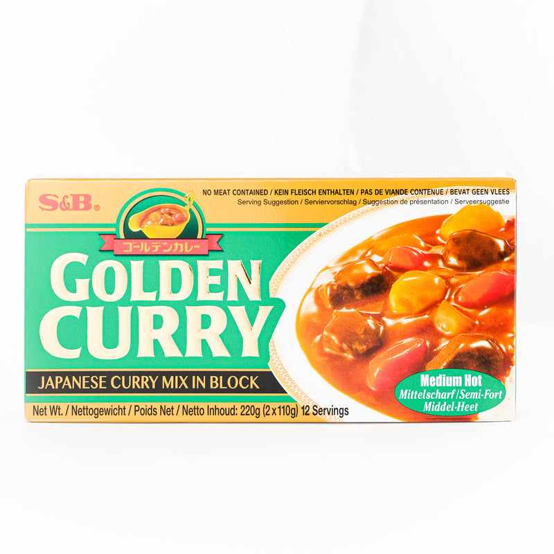 Japońskie curry S&B średnio pikantne 220g