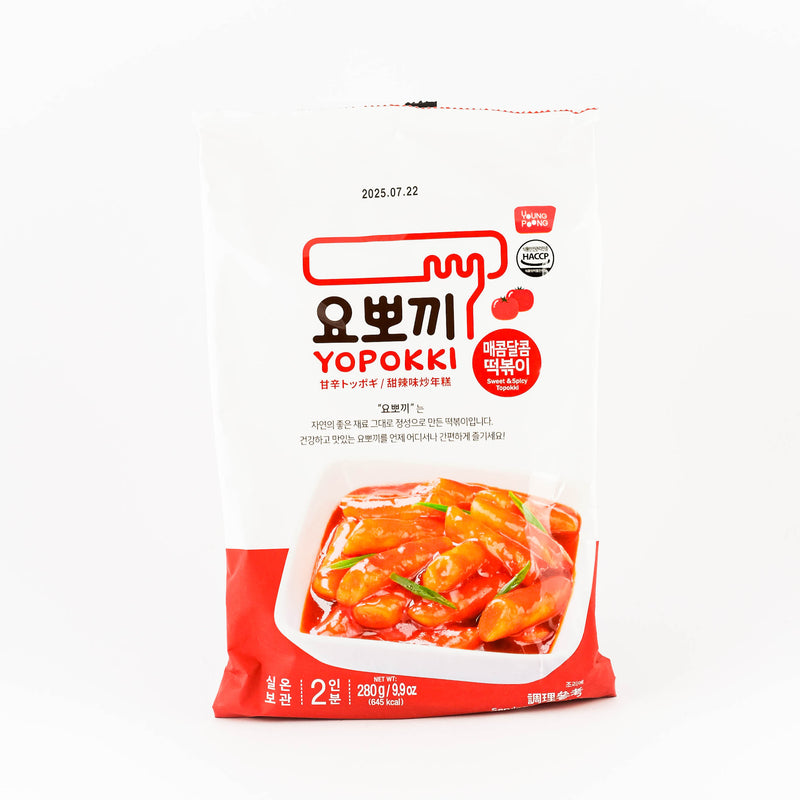 Yopokki - koreańskie kluski ryżowe w słodko-ostrym sosie gochujang 280g